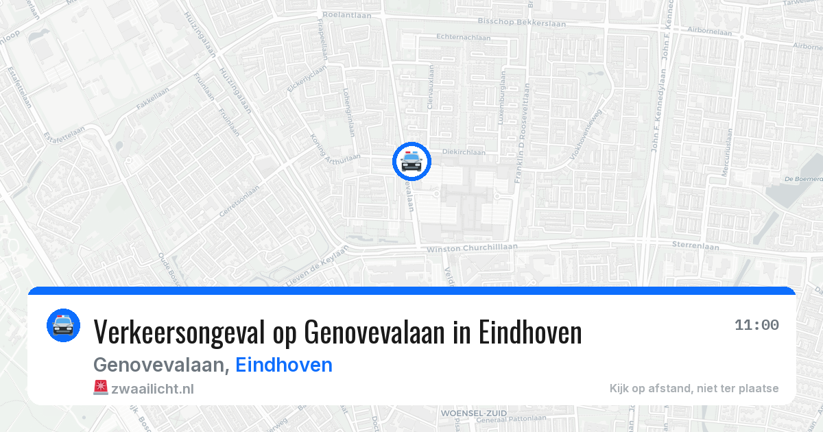 Verkeersongeval op Genovevalaan in Eindhoven — 3 jul 2026