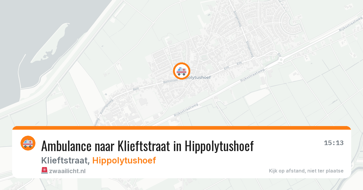 Ambulance naar Klieftstraat in Hippolytushoef — 23 mei 2026