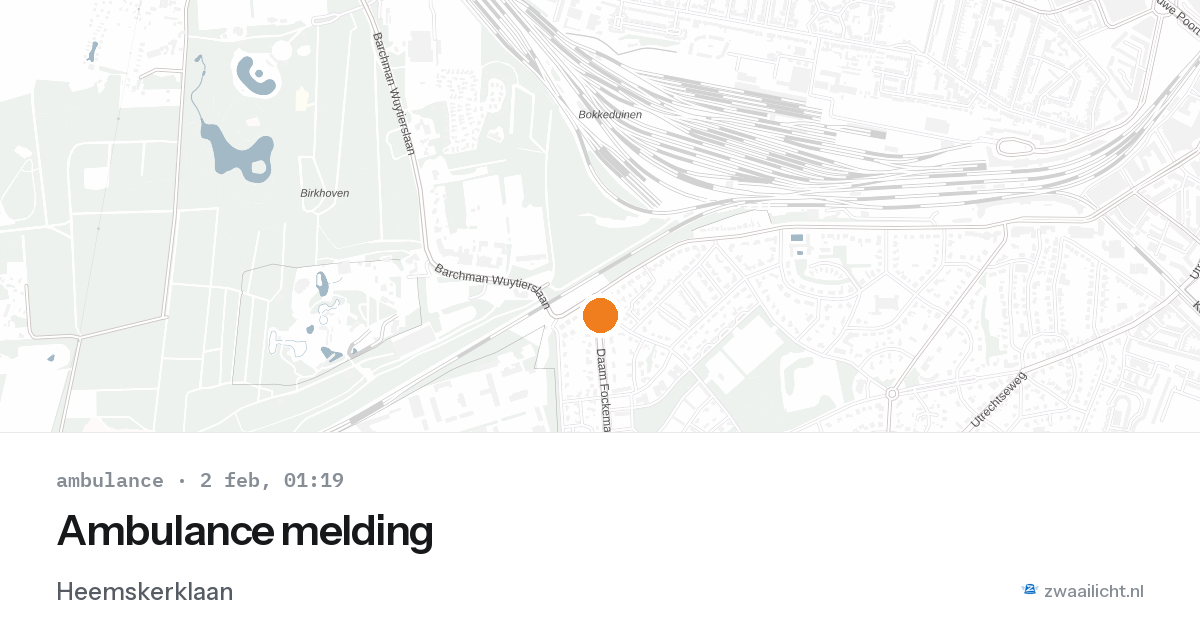 Ambulance melding — 2 feb 2026
