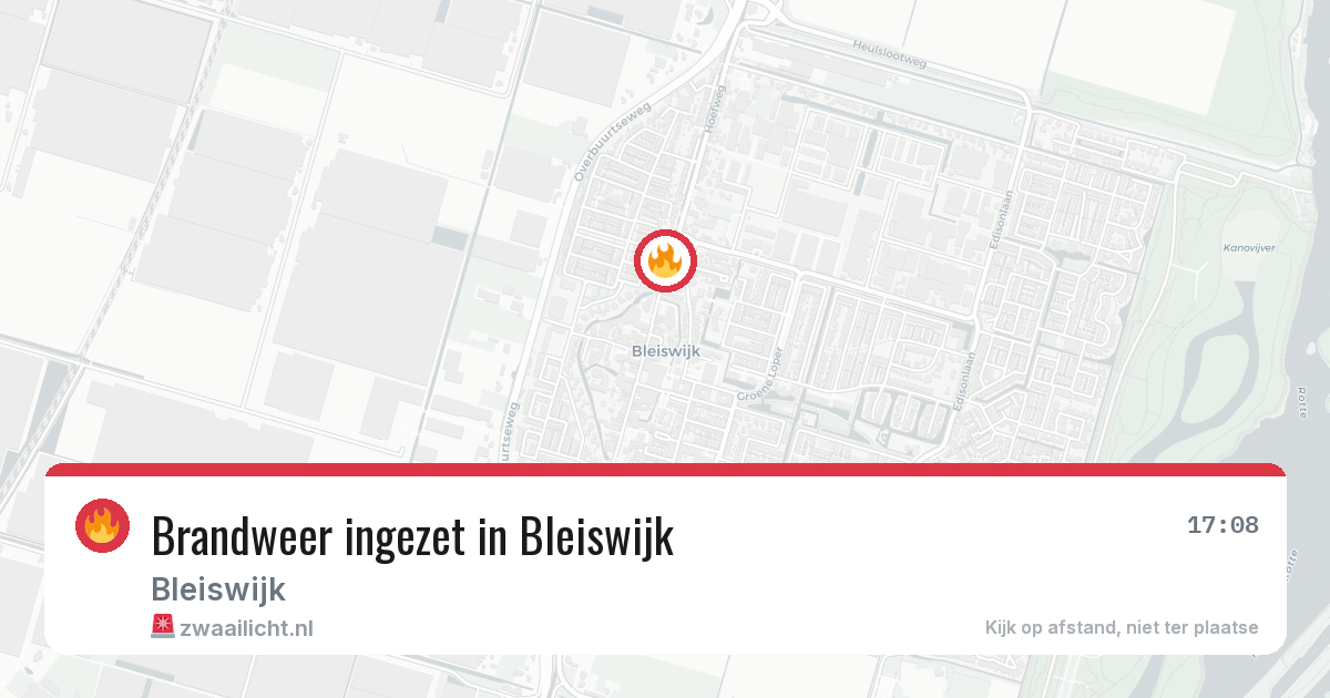 Brandweer ingezet in Bleiswijk — 4 aug 2026 | 🚨 Zwaailicht.nl