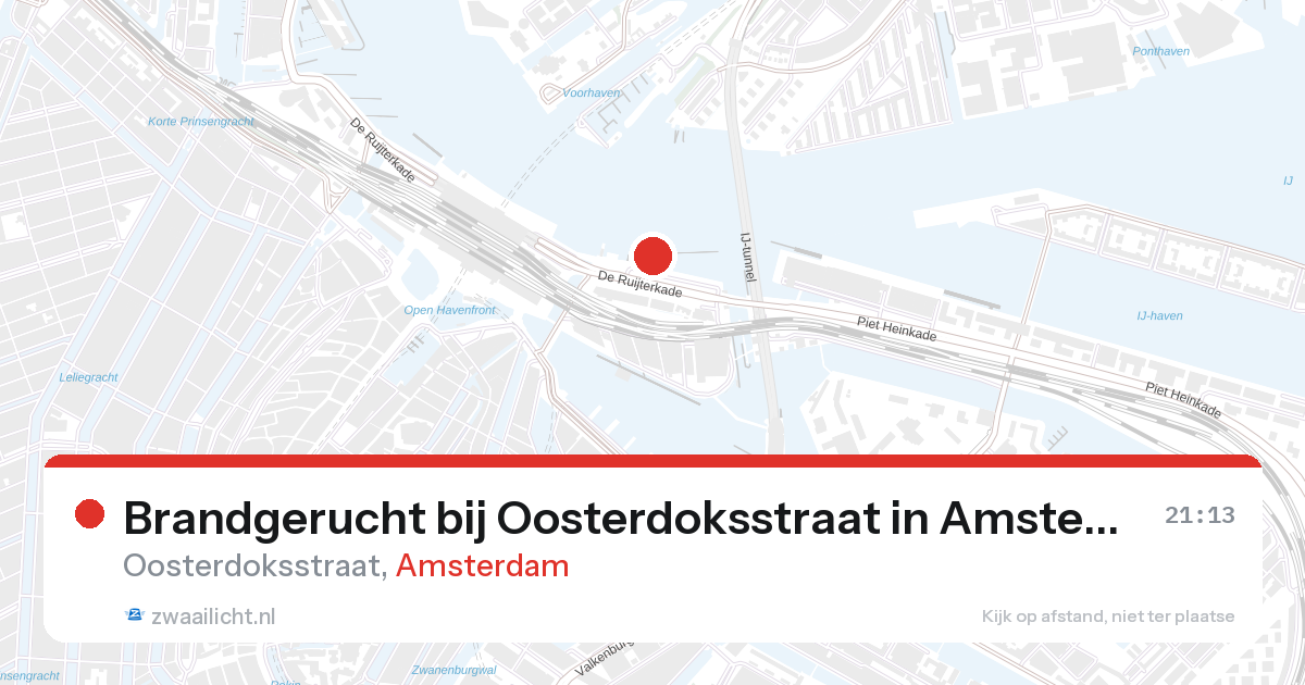 Brandgerucht bij Oosterdoksstraat in Amsterdam — 23 jun 2026
