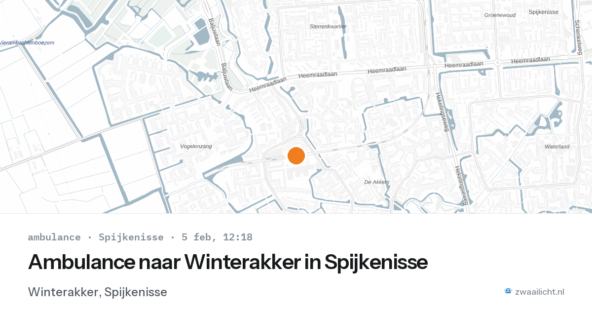 Ambulance naar Winterakker in Spijkenisse — 5 feb 2026