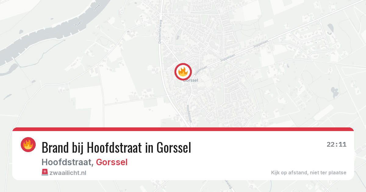 Brand bij Hoofdstraat in Gorssel — 28 jun 2026