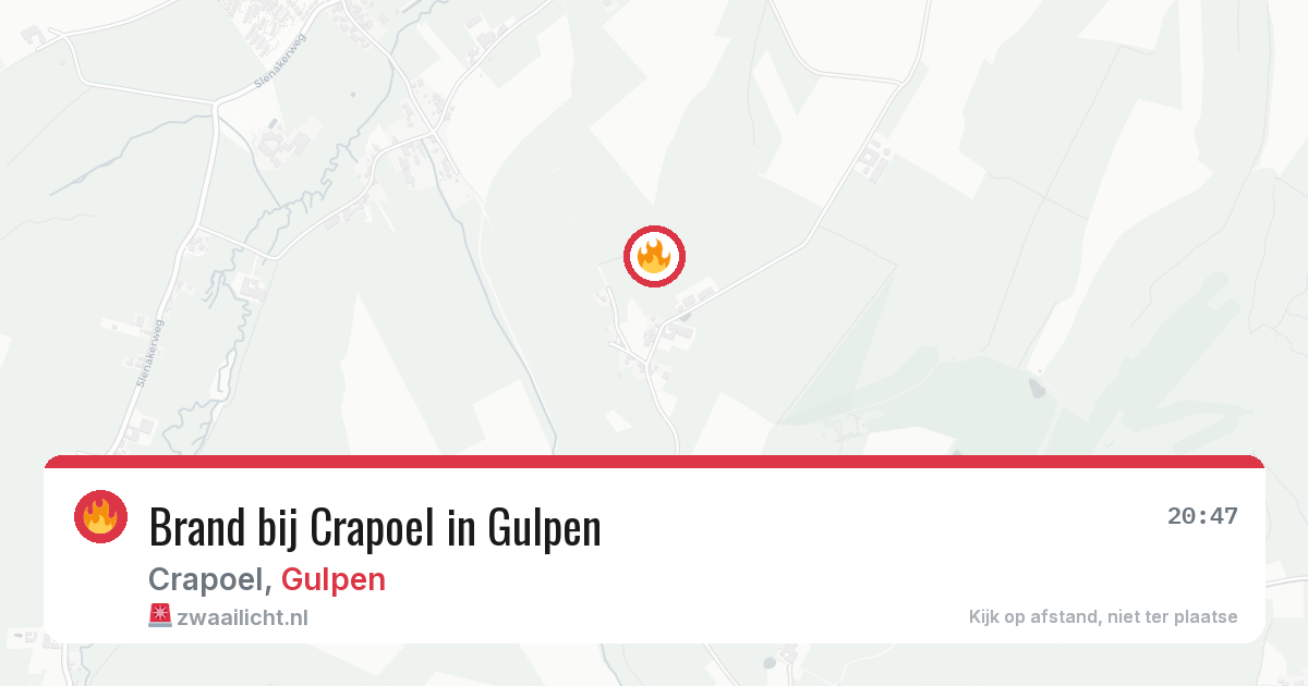 Brand bij Crapoel in Gulpen — 31 mei 2026
