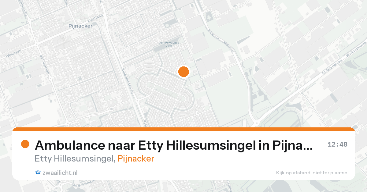 Ambulance naar Etty Hillesumsingel in Pijnacker — 20 aug 2026