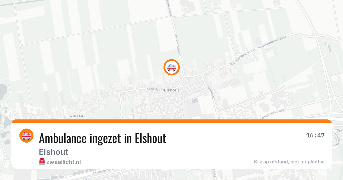 Ambulance ingezet in Elshout — 19 mei 2026