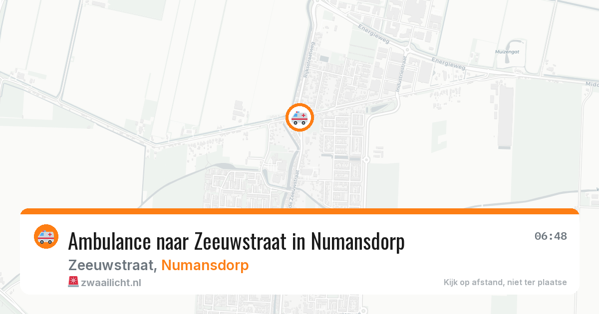 Ambulance naar Zeeuwstraat in Numansdorp — 11 apr 2026