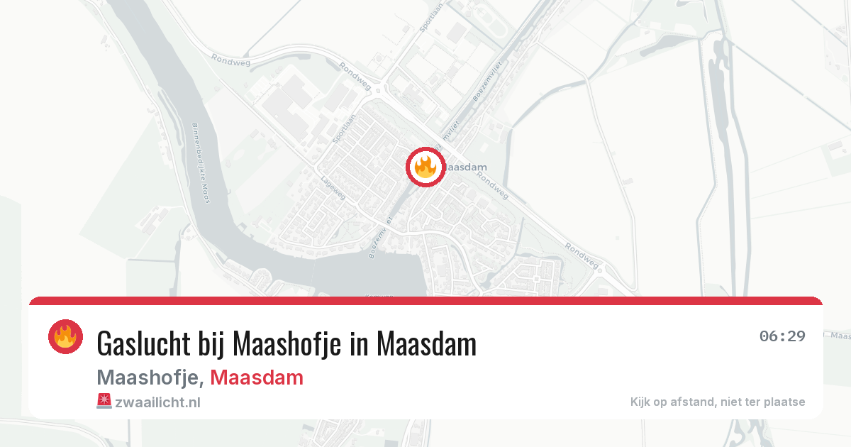 Gaslucht bij Maashofje in Maasdam — 28 jul 2026
