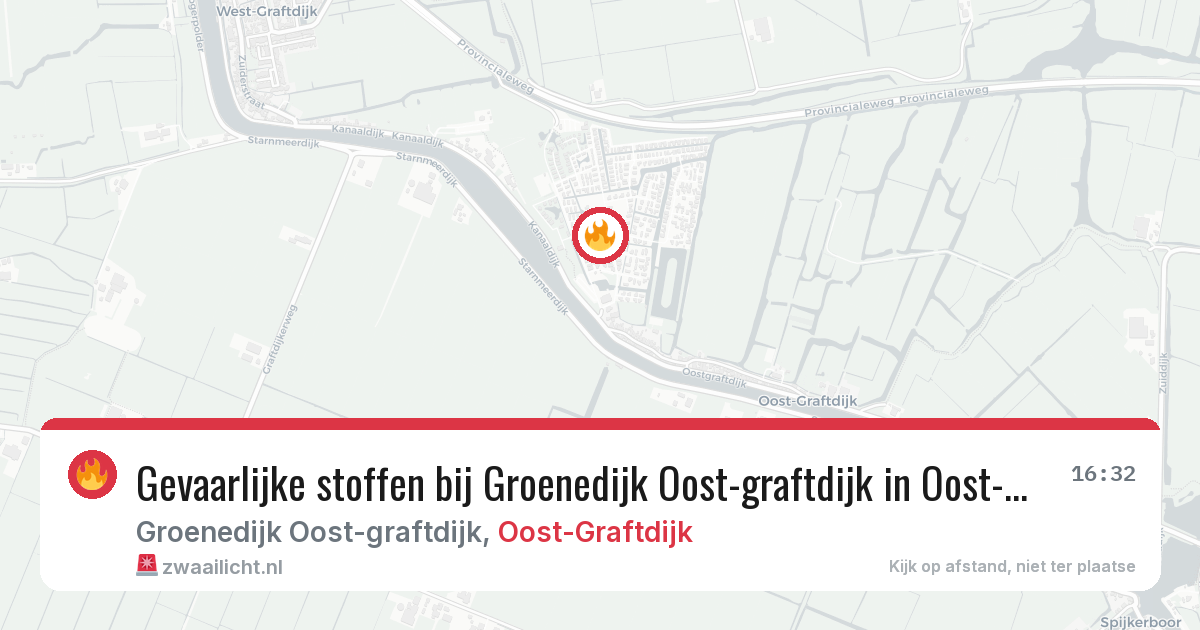 Gevaarlijke stoffen bij Groenedijk Oost-graftdijk in Oost-Graftdijk — 13 jul 2026