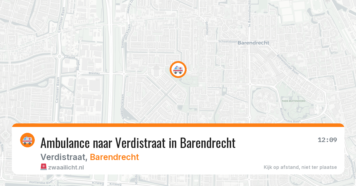 Ambulance naar Verdistraat in Barendrecht — 2 jul 2026