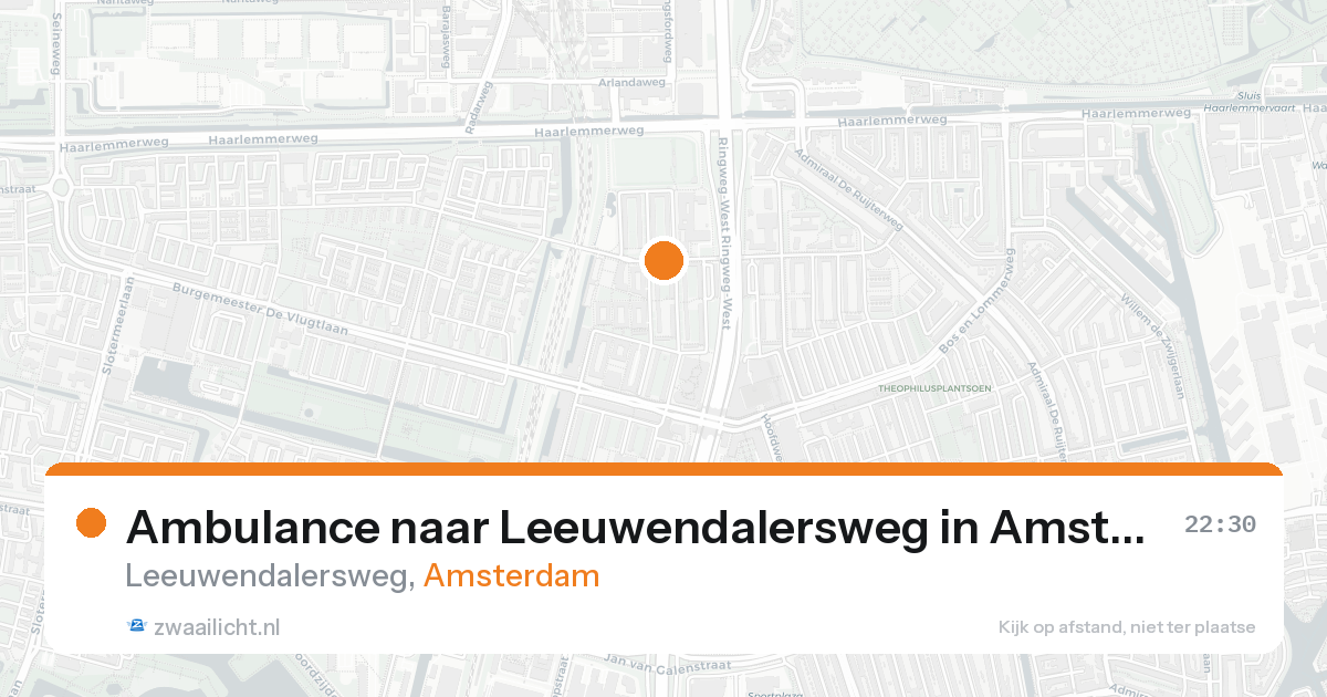 Ambulance naar Leeuwendalersweg in Amsterdam — 16 aug 2026