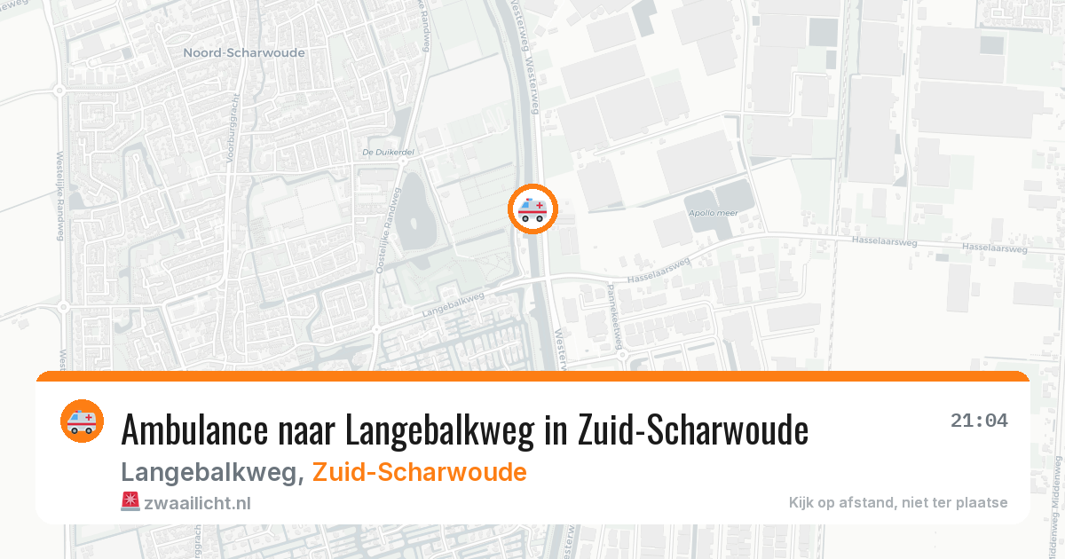 Ambulance naar Langebalkweg in Zuid-Scharwoude — 22 mrt 2026