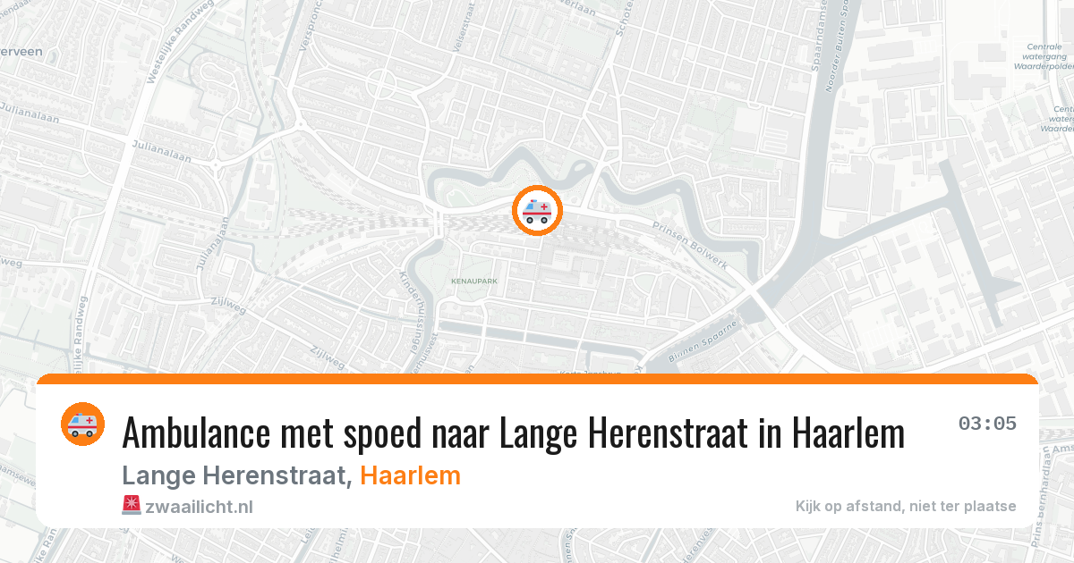 Ambulance met spoed naar Lange Herenstraat in Haarlem — 9 mei 2026