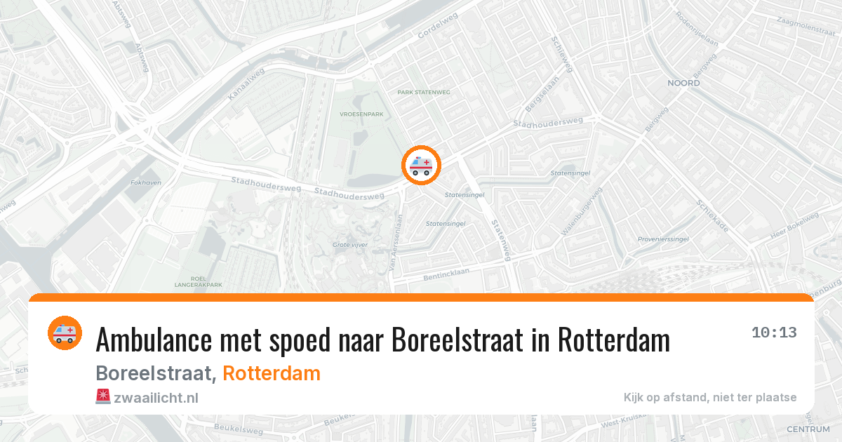 Ambulance met spoed naar Boreelstraat in Rotterdam — 23 apr 2026