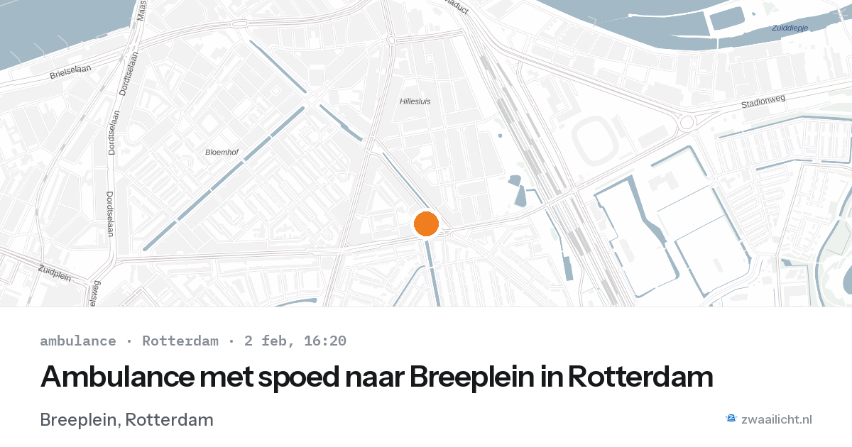 Ambulance met spoed naar Breeplein in Rotterdam — 2 feb 2026