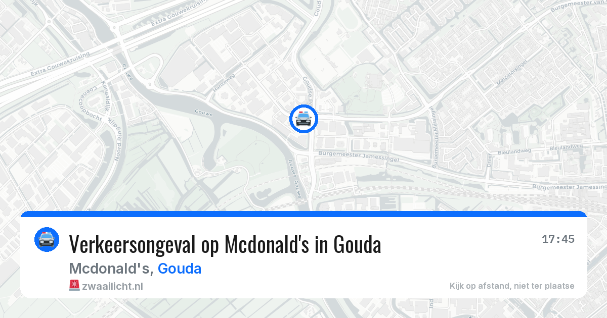 Verkeersongeval op Mcdonald's in Gouda — 10 jul 2026