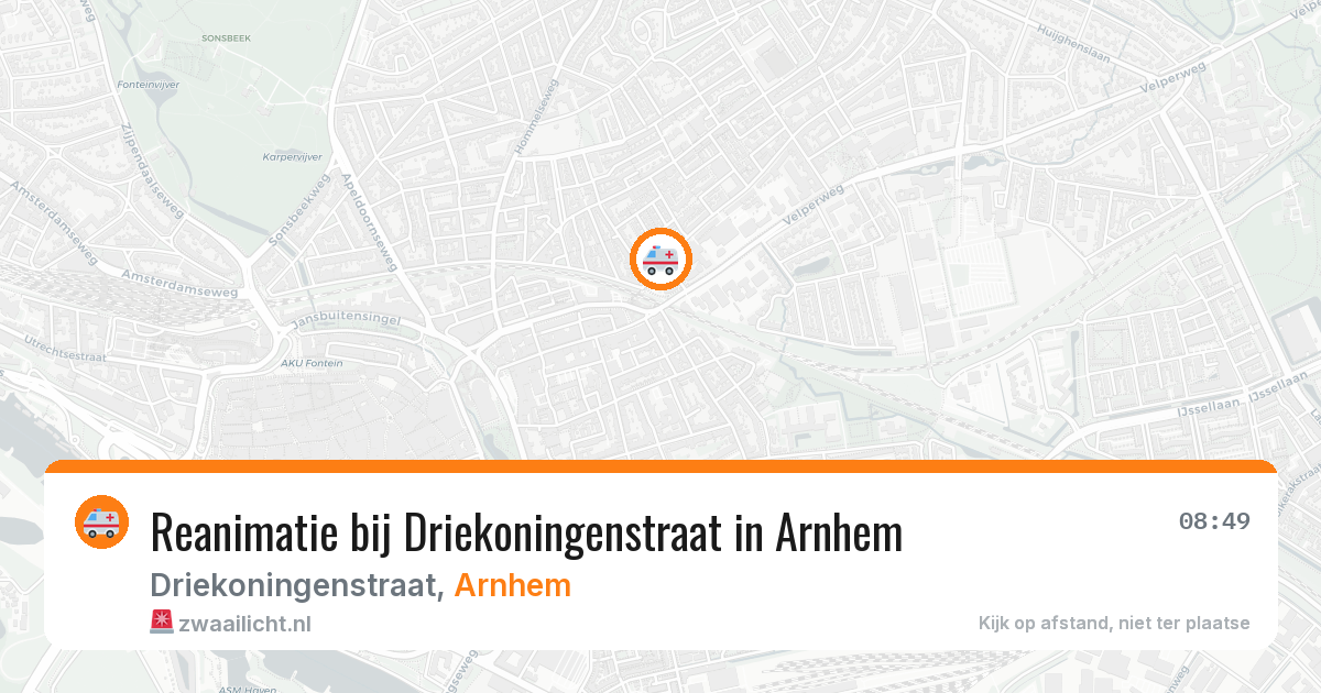 Reanimatie bij Driekoningenstraat in Arnhem — 11 mei 2026