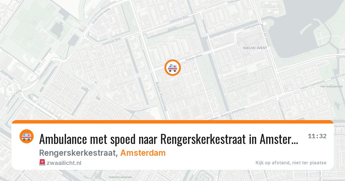 Ambulance met spoed naar Rengerskerkestraat in Amsterdam — 17 jan 2026
