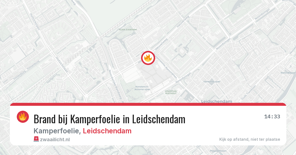 Brand bij Kamperfoelie in Leidschendam — 18 mrt 2026