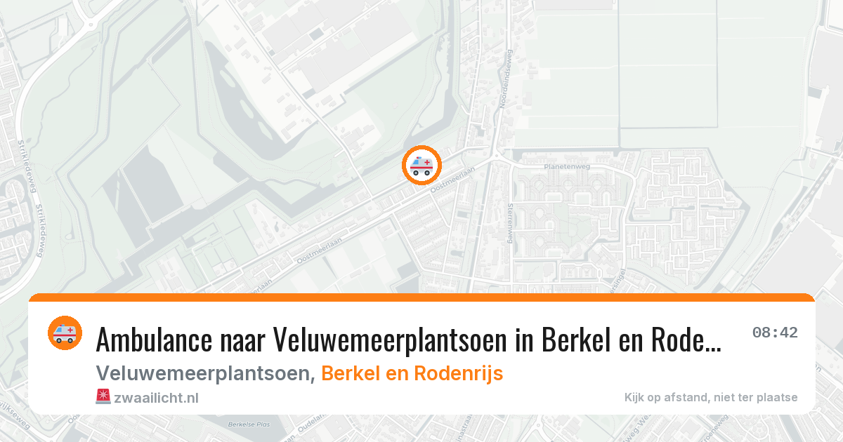 Ambulance naar Veluwemeerplantsoen in Berkel en Rodenrijs — 2 jul 2026
