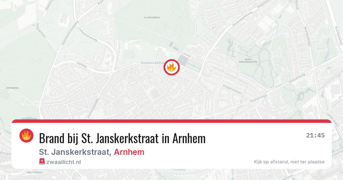 Brand bij St. Janskerkstraat in Arnhem — 4 mei 2026