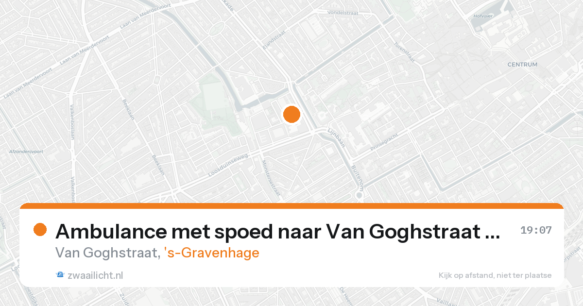 Ambulance met spoed naar Van Goghstraat in 's-Gravenhage — 21 aug 2026