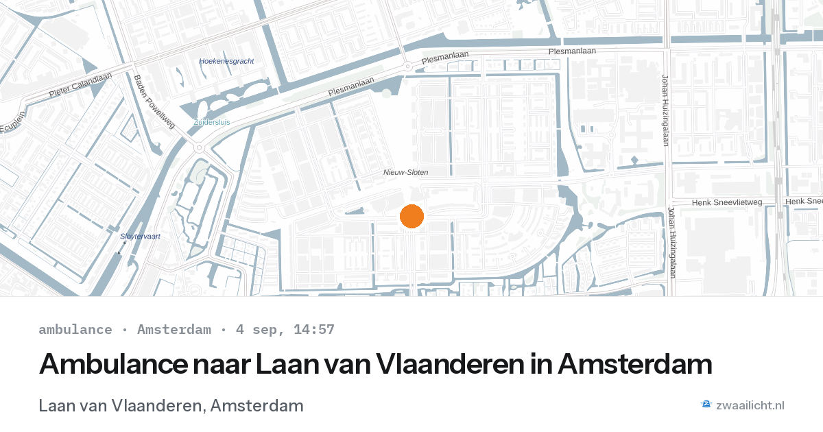 Ambulance naar Laan van Vlaanderen in Amsterdam — 4 sep 2026