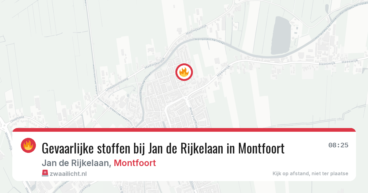 Gevaarlijke stoffen bij Jan de Rijkelaan in Montfoort — 23 jul 2026