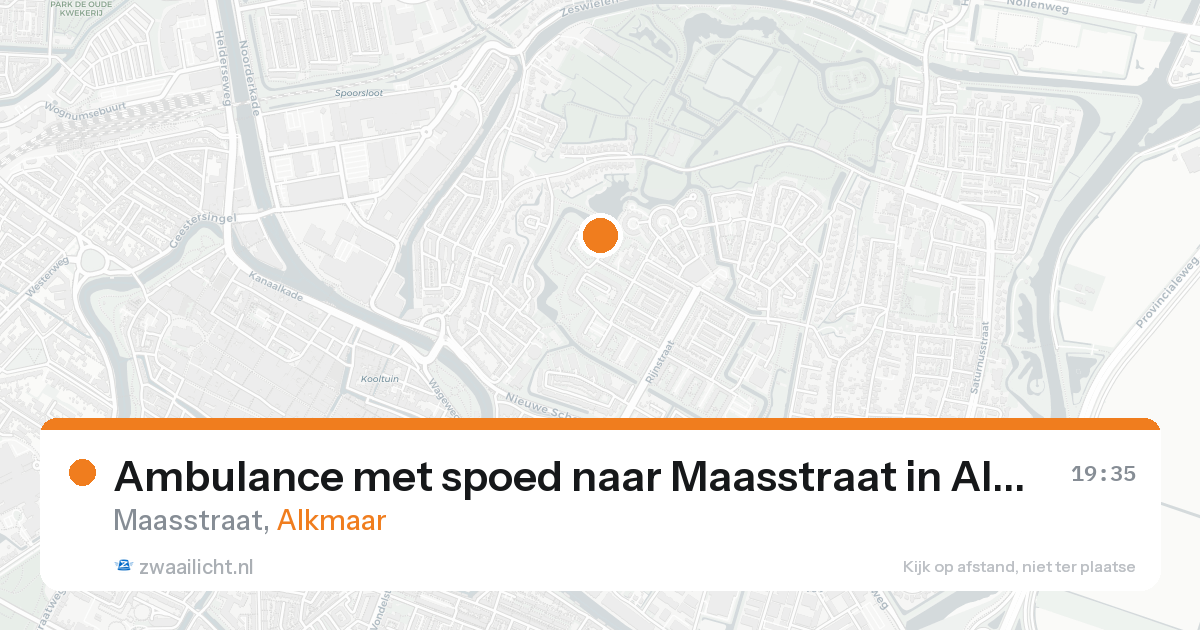 Ambulance met spoed naar Maasstraat in Alkmaar — 24 aug 2026