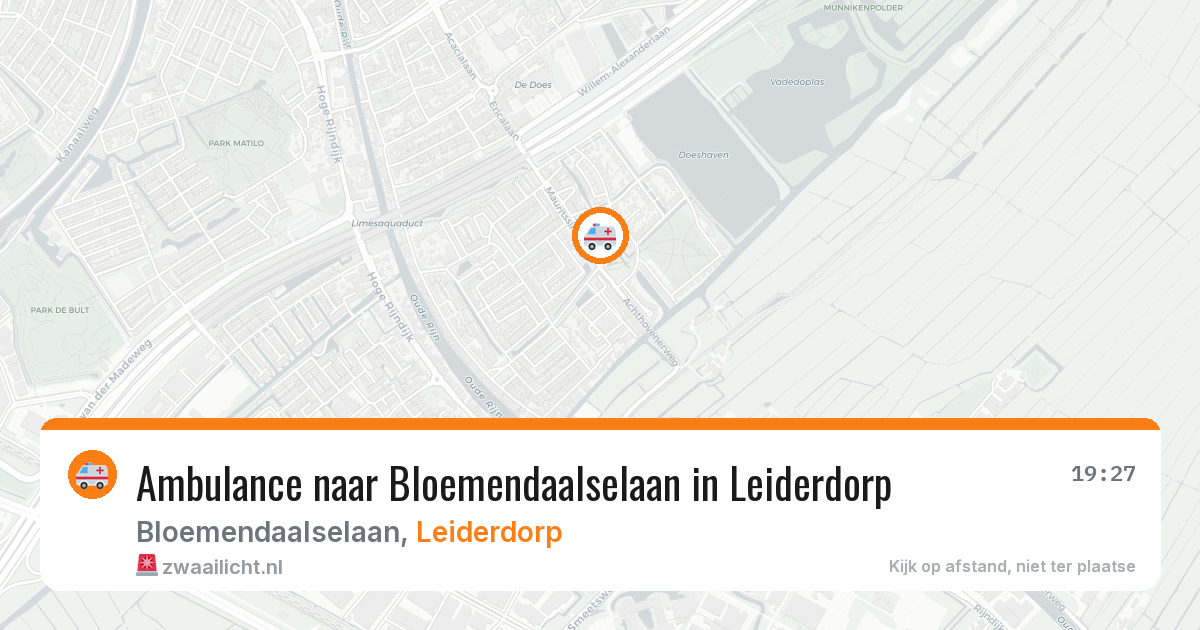 Ambulance naar Bloemendaalselaan in Leiderdorp — 17 jun 2026