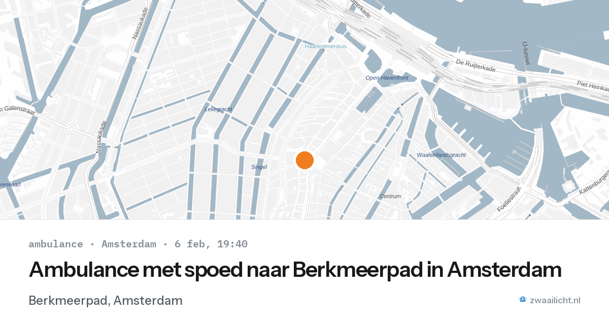 Ambulance met spoed naar Berkmeerpad in Amsterdam — 6 feb 2026