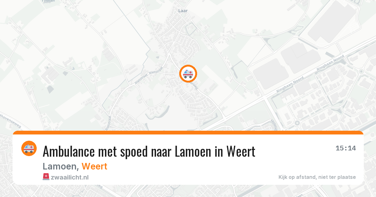 Ambulance met spoed naar Lamoen in Weert — 26 jun 2026