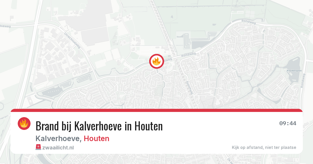 Brand bij Kalverhoeve in Houten — 12 mei 2026