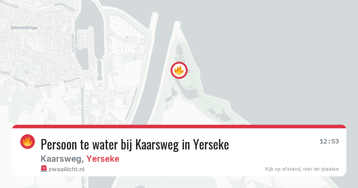 Persoon te water bij Kaarsweg in Yerseke — 29 jul 2026