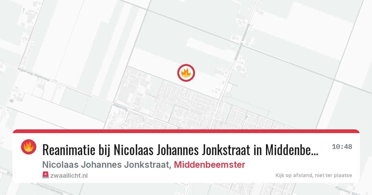 Reanimatie bij Nicolaas Johannes Jonkstraat in Middenbeemster — 13 apr 2026