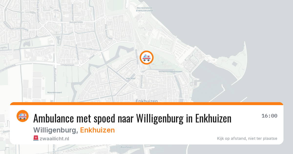 Ambulance met spoed naar Willigenburg in Enkhuizen — 4 jul 2026