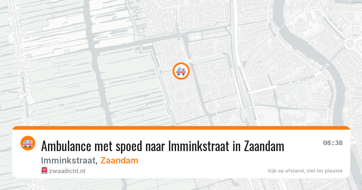 Ambulance met spoed naar Imminkstraat in Zaandam — 12 feb 2026