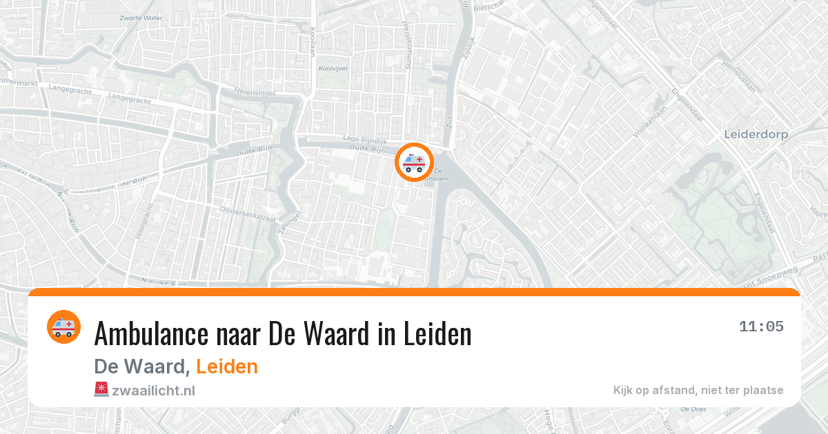 Ambulance naar De Waard in Leiden — 8 mei 2026