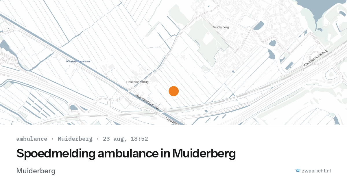 Spoedmelding ambulance in Muiderberg — 23 aug 2026