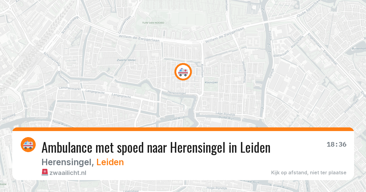Ambulance met spoed naar Herensingel in Leiden — 2 feb 2026