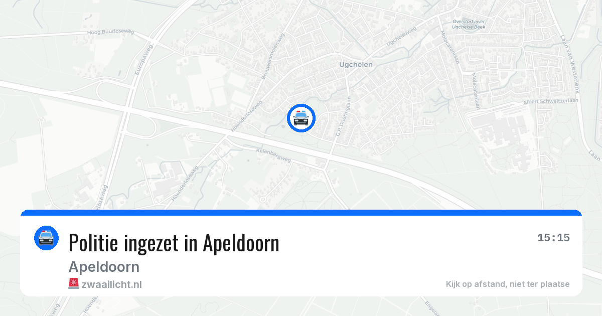 Politie ingezet in Apeldoorn — 10 jul 2026 | 🚨 Zwaailicht.nl