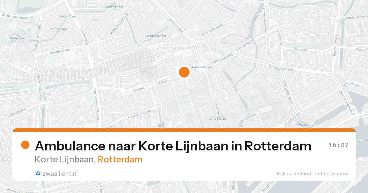 Ambulance naar Korte Lijnbaan in Rotterdam — 19 aug 2026