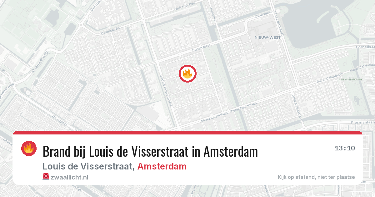 Brand bij Louis de Visserstraat in Amsterdam — 27 mei 2026