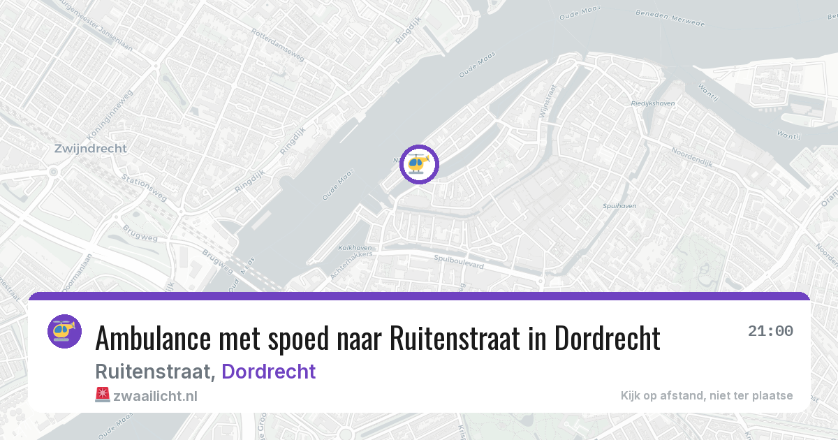 Ambulance met spoed naar Ruitenstraat in Dordrecht — 25 jun 2026
