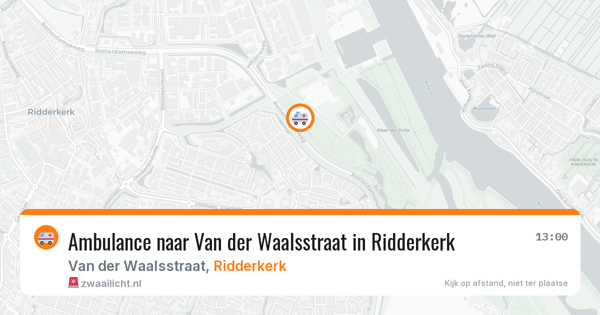 Ambulance naar Van der Waalsstraat in Ridderkerk — 3 jun 2026