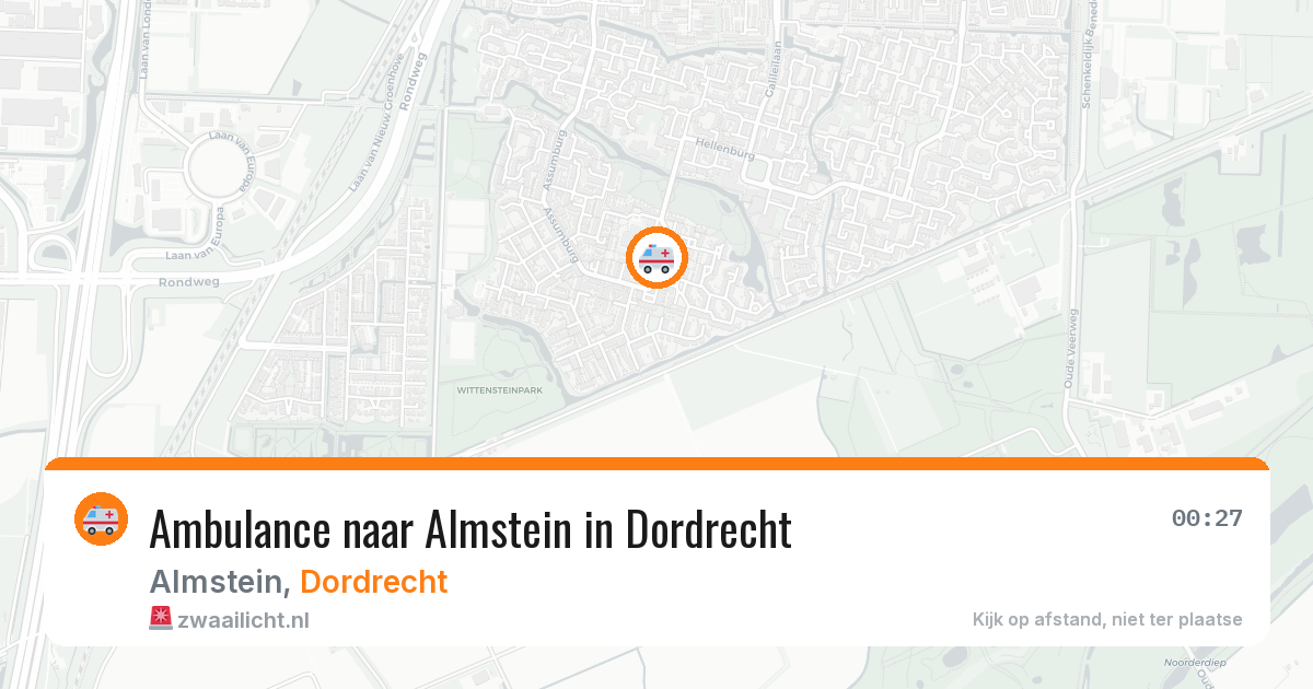 Ambulance naar Almstein in Dordrecht — 3 mei 2026