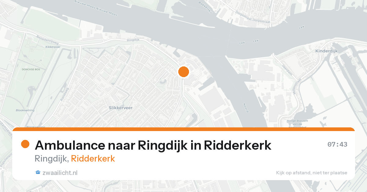 Ambulance naar Ringdijk in Ridderkerk — 8 feb 2026