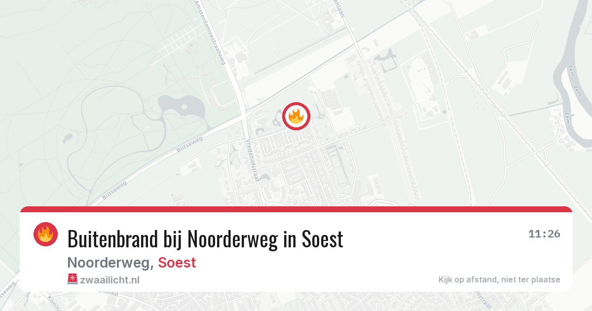 Buitenbrand bij Noorderweg in Soest — 15 mrt 2026