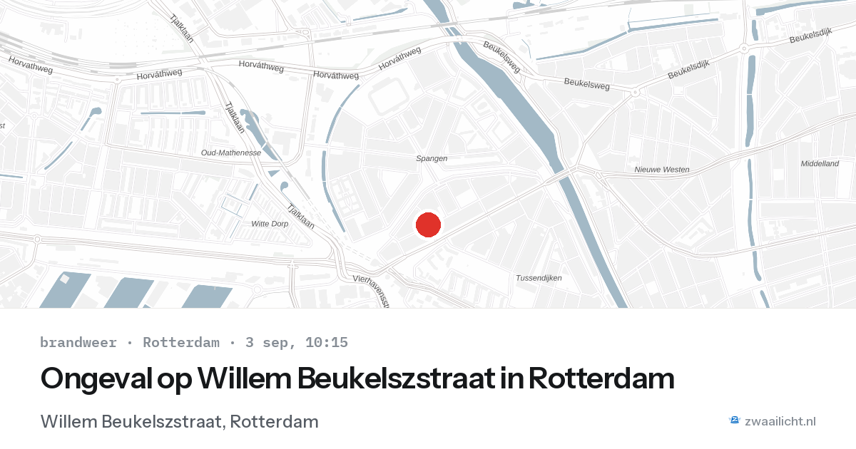 Ongeval op Willem Beukelszstraat in Rotterdam — 3 sep 2026