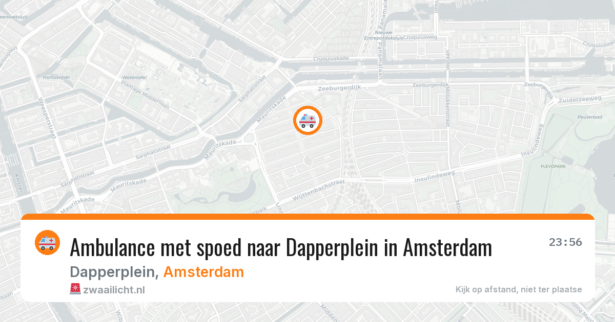 Ambulance met spoed naar Dapperplein in Amsterdam — 28 mei 2026